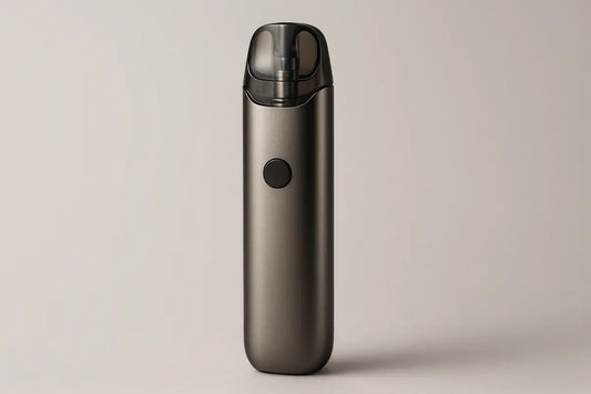 En vape pod system penna i grå färg.