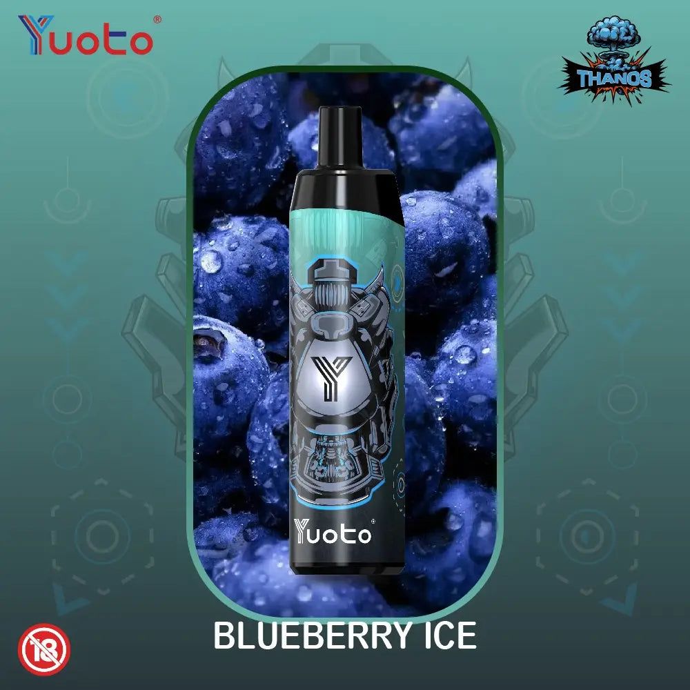 Smidig och Kraftfull - Thanos Blueberry Ice Ladbar Vape i Sverige! Njut av den intensiva smaken av saftiga blåbär med en svalkande touch av is. Vår högkvalitativa ladbara vape ger dig en bekväm och trådlös vaping-upplevelse. Beställ din enhet idag och upplev en fruktig och uppfriskande vaping-resa!
