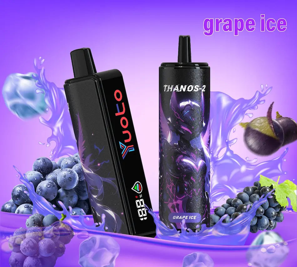 Laddningsbar vape med 10000 bloss och smak av vindruvor.