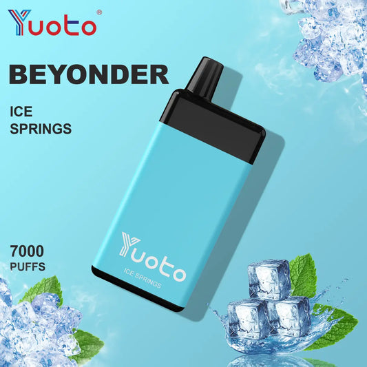 Beydonder 7000 bloss en laddningsbar vape med smak av is källvatten.
