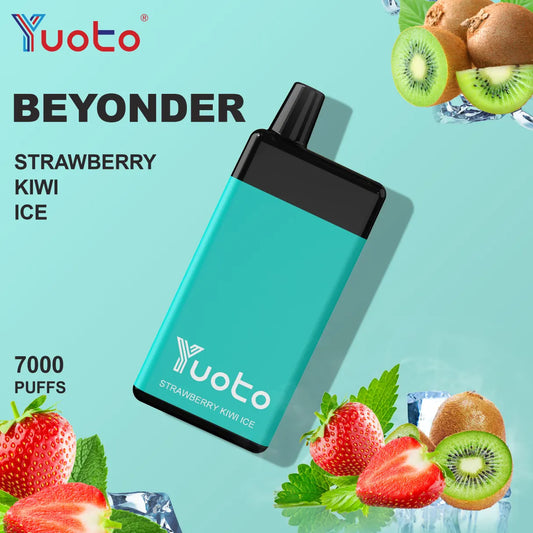 Beydonder 7000 bloss en laddningsbar vape med smak av  is  jordgubbkiwi.