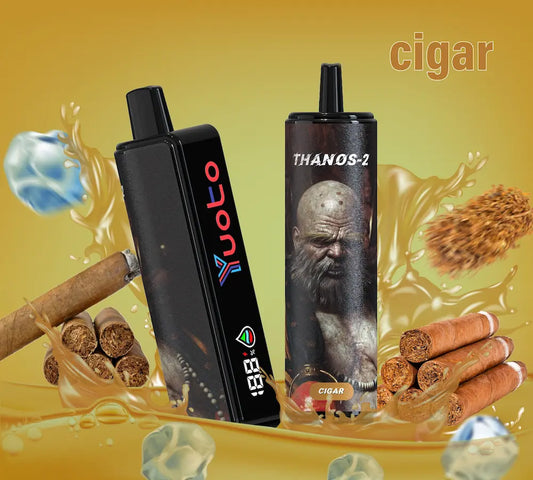 Laddningsbar vape med 10000 bloss och smak av cigar.