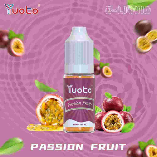 Vape juice 10 ml flaska i tropisk passionsfrukt smak, innehåller 35mg/ml (3,5%) nikotinsalt.