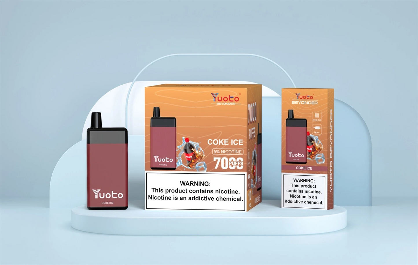 Vape  Beynoder med 7000 bloss och smak av klassisk Coca-Kola som håller länge.