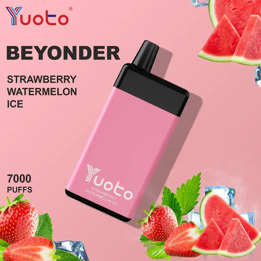 Beydonder 7000 bloss en laddningsbar vape med smak av somrig is jordgubb vattenmelon.