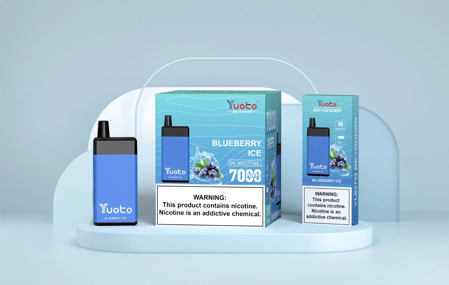 Vape med 7000 bloss och smak av friskt blåbär.