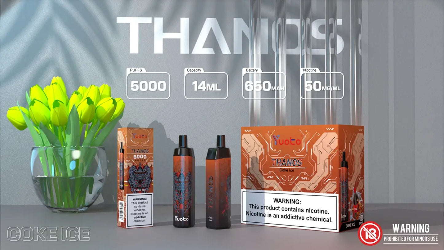 Laddningsbar Vape med 5000 bloss och smak av Coca kola smak.