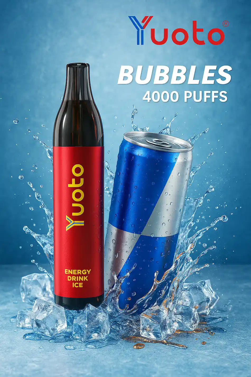 Vape med 4000 bloss och smak av energy dricka. 