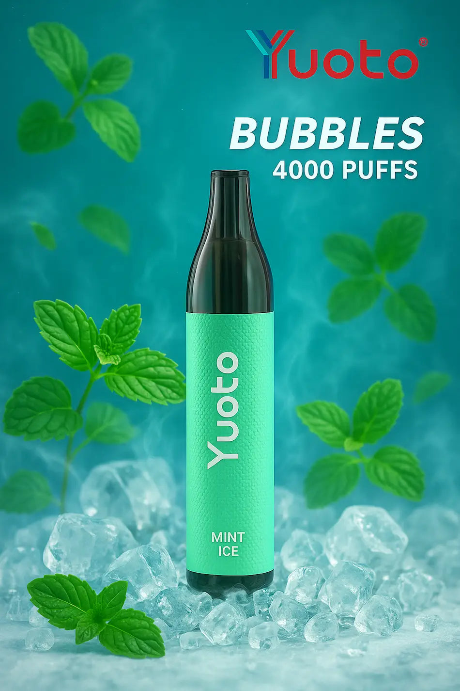 Vape med 4000 bloss och smak av mynta.