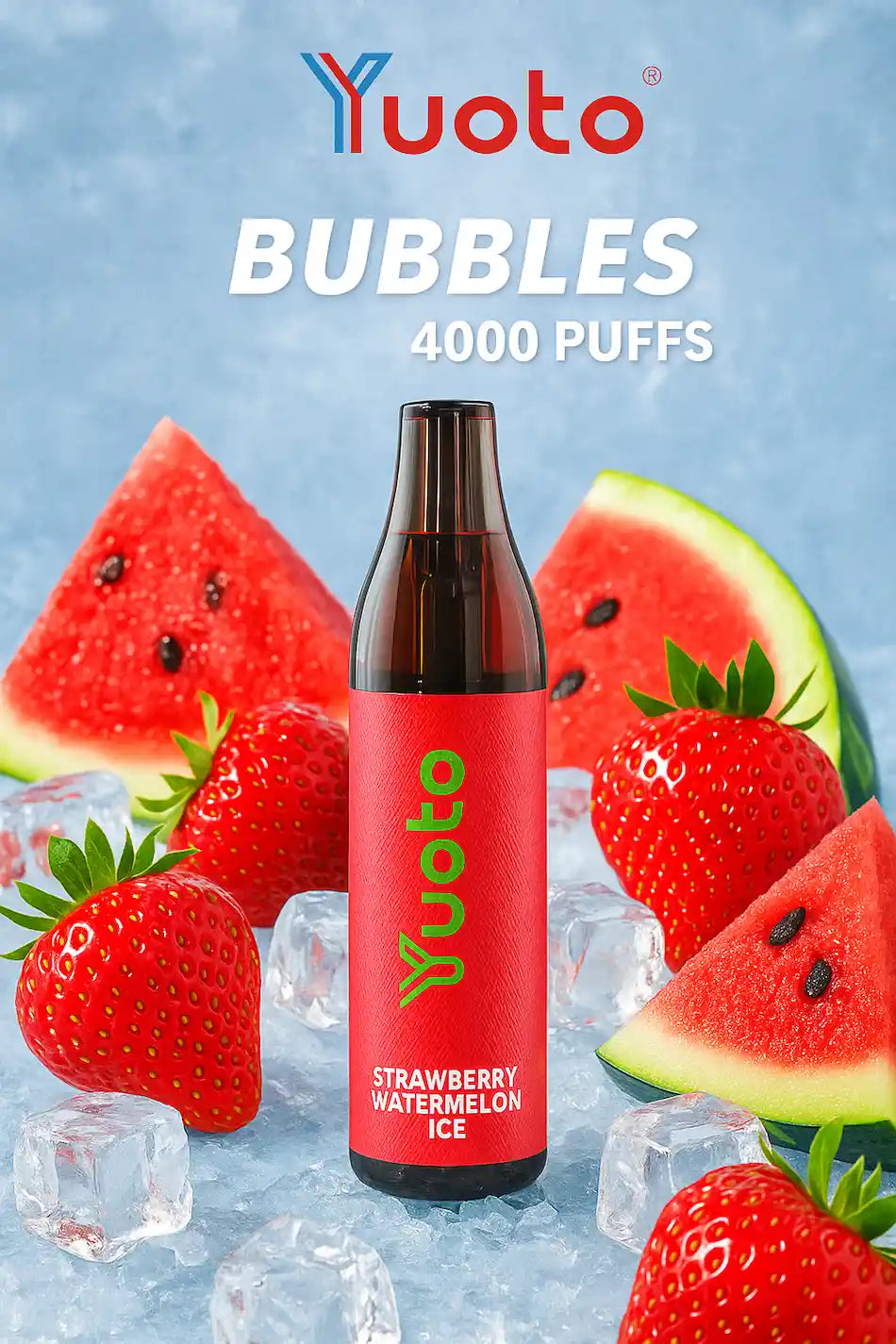 Vape med 4000 bloss och smak av Jordgubb och vattenmelon. 