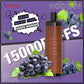 Laddningsbar vape med 15000 bloss - Grape Hookah.