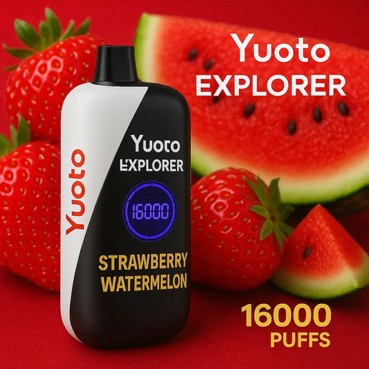 Vape med 16000 bloss och smak av vattenmelon. 