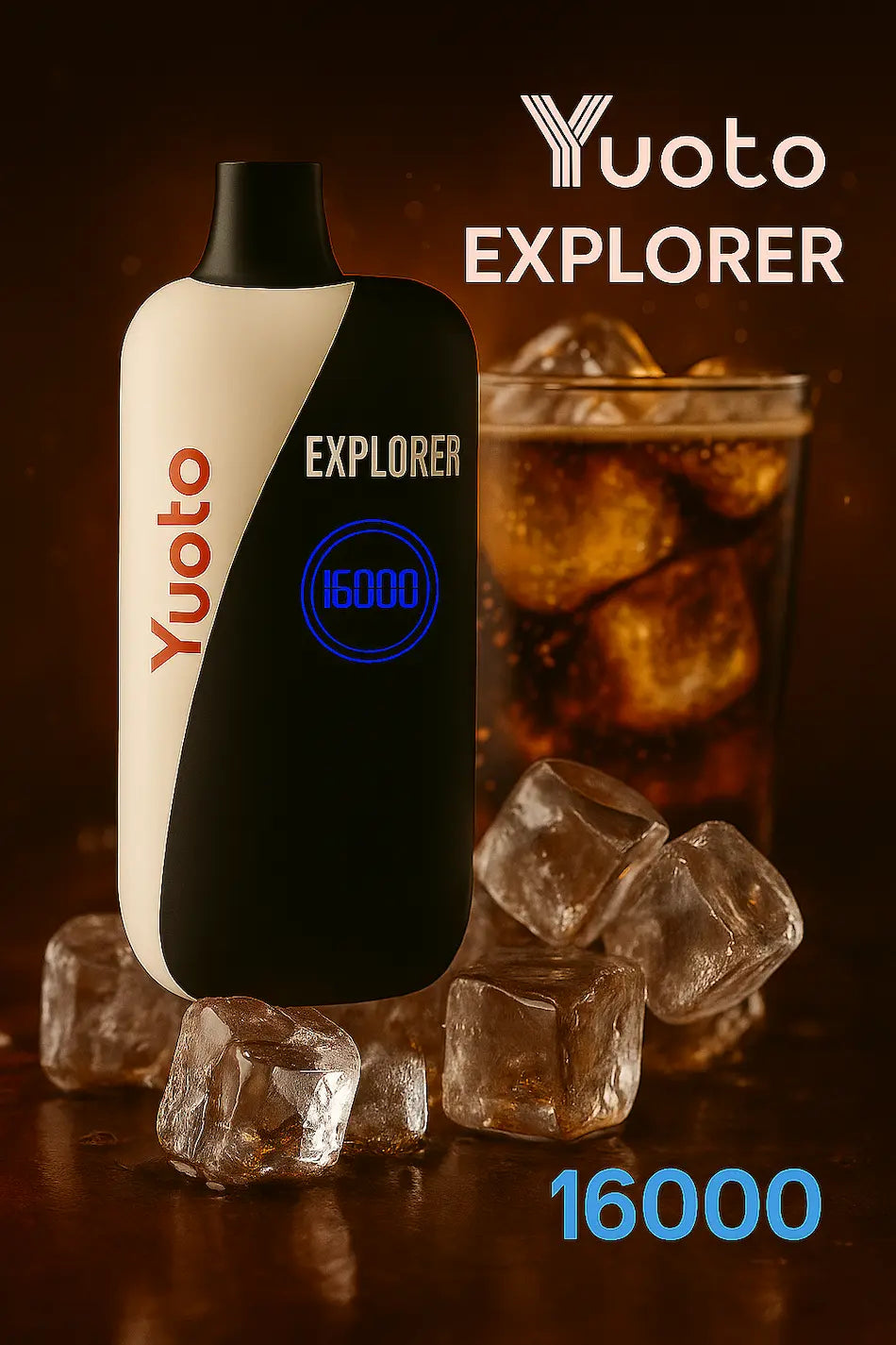 Vape med 16000 bloss och smak av kall cola.