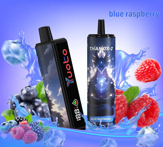 Laddningsbar vape med 10000 bloss och smak av Bluerazz.