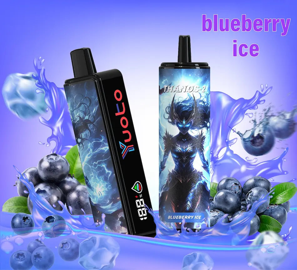 Laddningsbar vape med 10000 bloss och smak av blåbär.