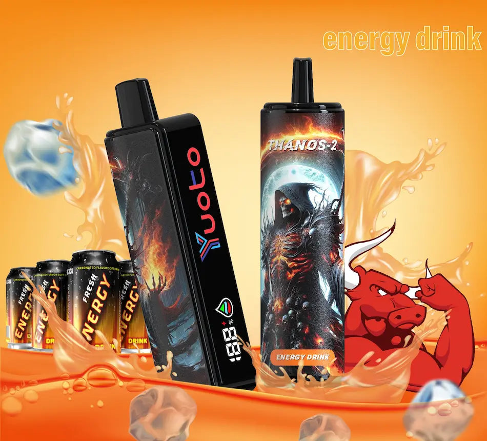 Laddningsbar vape med 1000 bloss och smak av energidryck. 