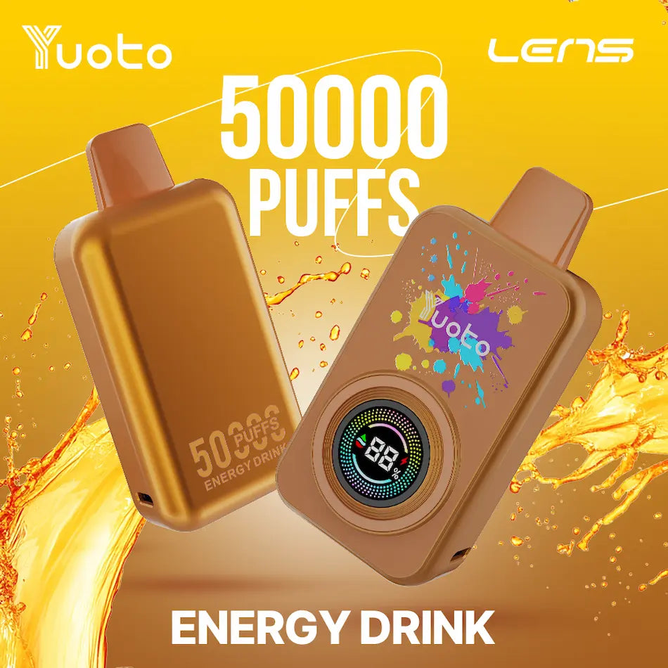 Laddningsbar vape med 5000 bloss och smak av energidryck.