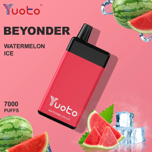 Laddningsbar vape Beydonder 7000 bloss med smak av mentol Watermelon.