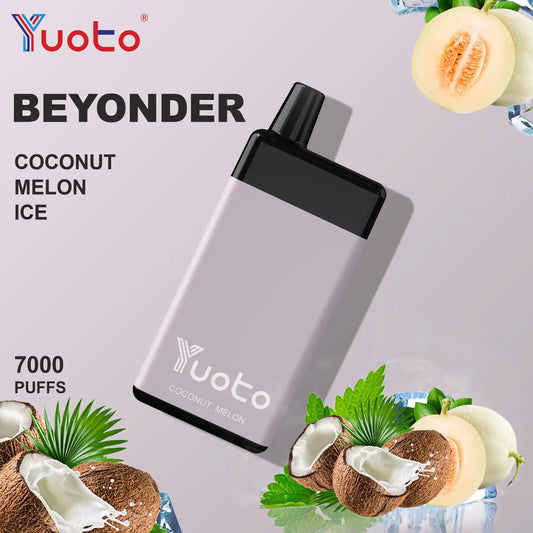 Beydonder 7000 bloss en laddningsbar vape med smak av is kokos melon.