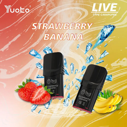 Live pod med smak av Strawberry Banana.