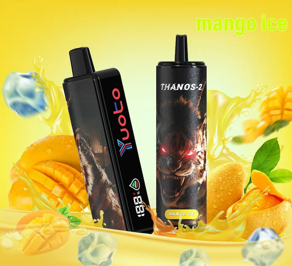 Laddningsbar vape med 10000 bloss och smak av mango.