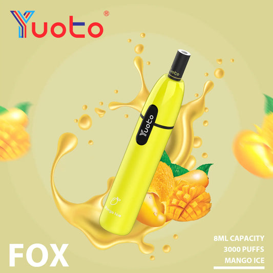 vape fox med 3000 bloss och mango smak