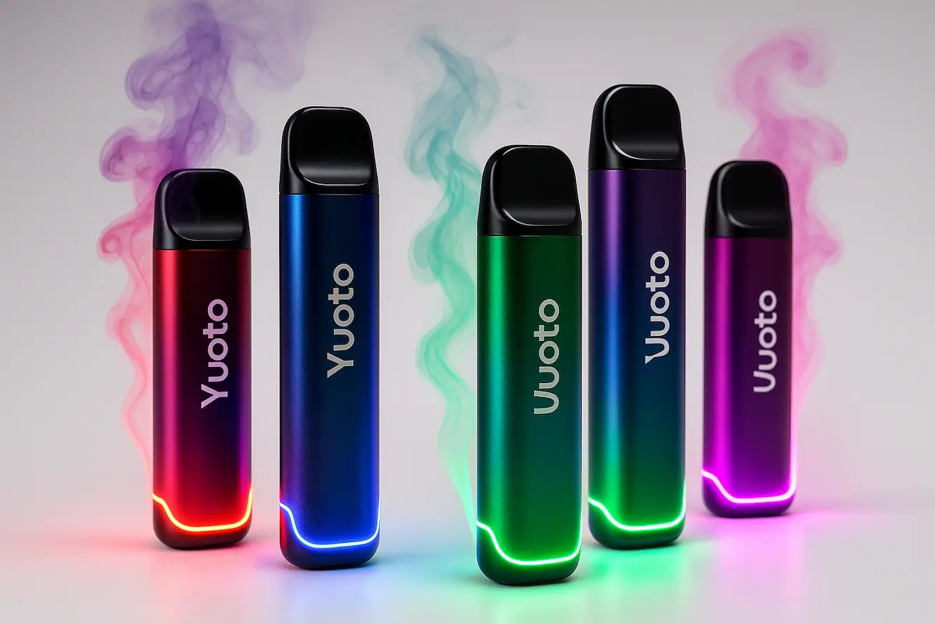 Vape podsystem e-pipa med förfyllda e-juice patroner (pods), laddningsbar batteri.